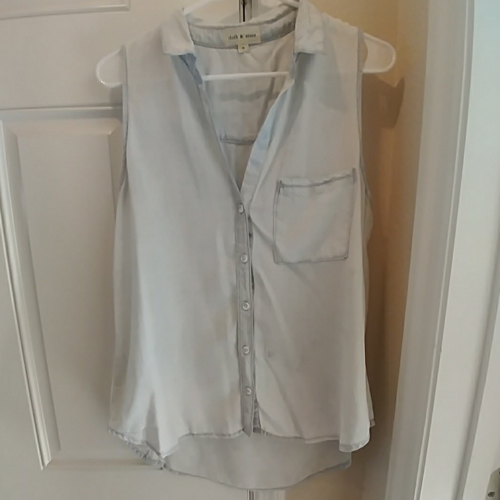 Cloth & Stone high low chambray - Picture 3 of 8